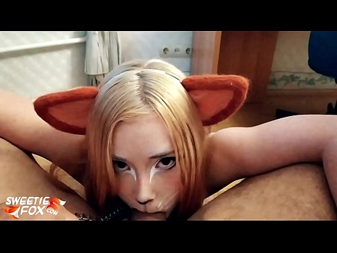 ❤️ Kitsune waxay liqaysaa dick oo afkeeda ku dhufatey ❤️❌  anaga ❤